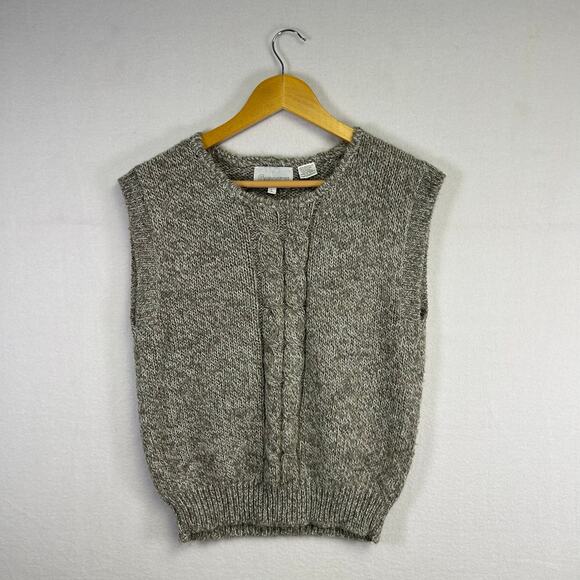 Woman's Sweater Vest‎ - Size L Grandpa Academia Vintage Fall Winter - Picture 1 of 9